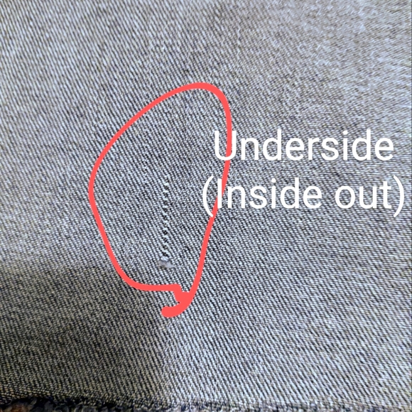 NWT Happily Grey Jeans Pencil Skirt, front split, size 13/30 - Picture 9 of 10